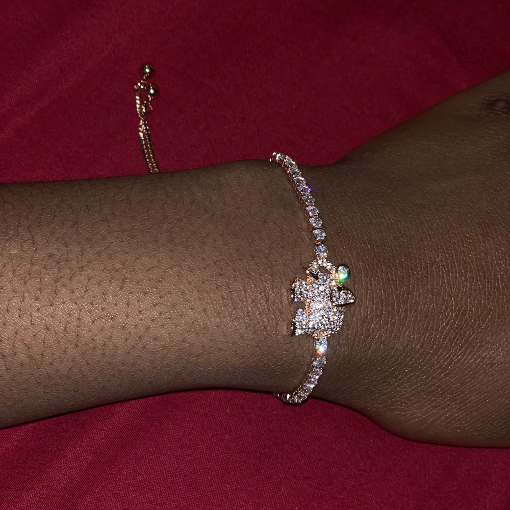 Gold Elephant Charm Bracelet